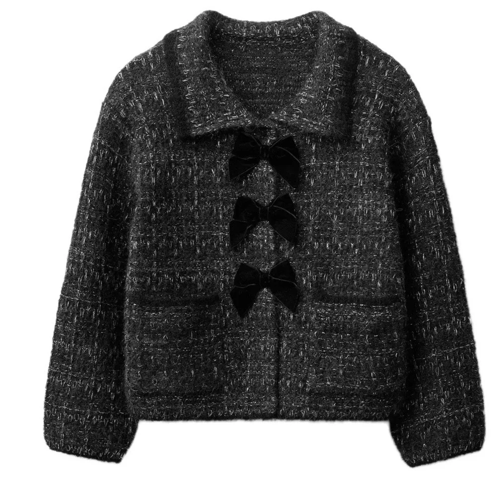 Zara Toddler Girl 2/3 yrs Chic Black Tweed Jacket and Skirt Set
